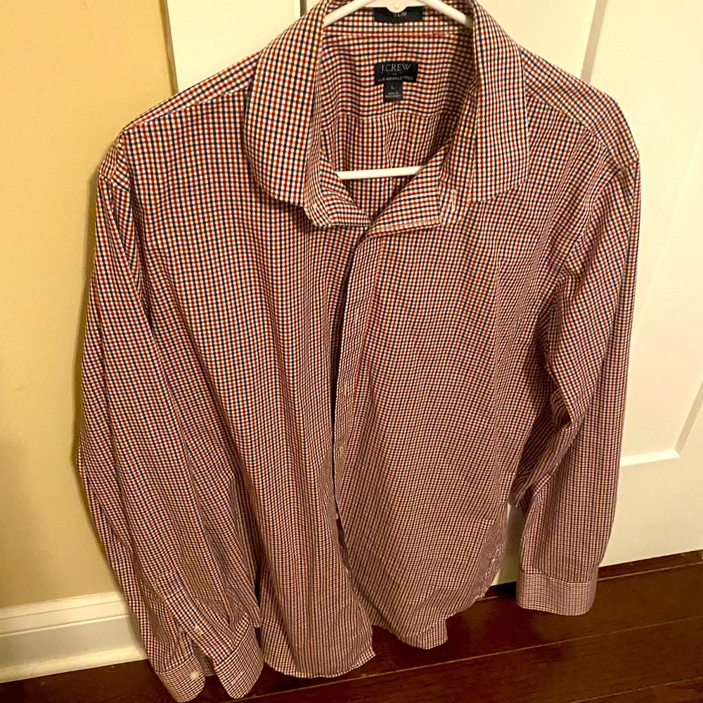 J Crew Men’s L Slim Wrinkle Free